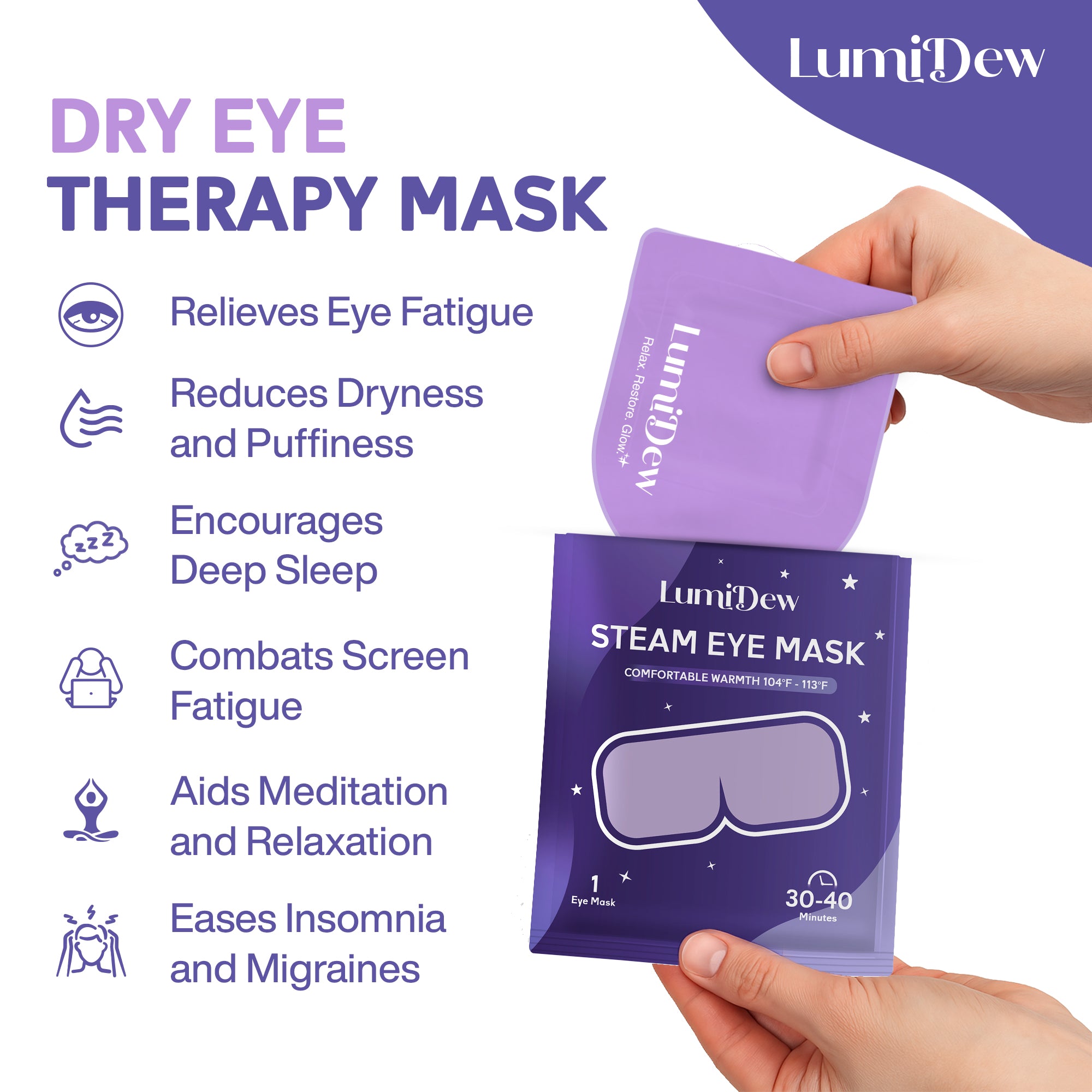 LumiDew™ Steam Eye Mask (3-Month Supply)