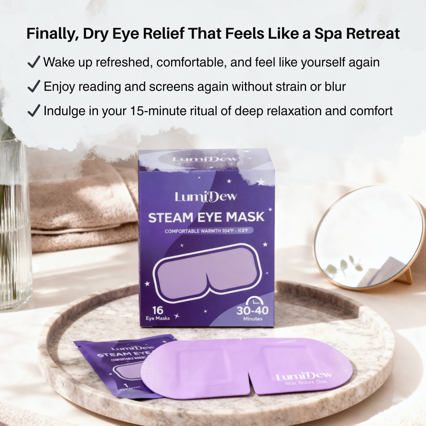 LumiDew™ Steam Eye Mask (3-Month Supply)
